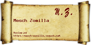 Mesch Zomilla névjegykártya